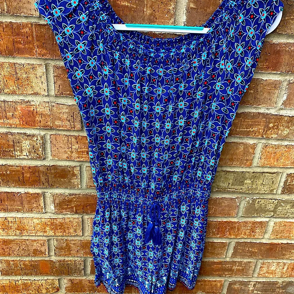 Justice Girls size 18 Blue & Red Romper